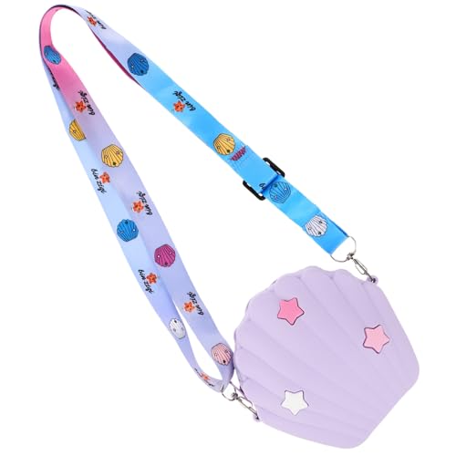 VERDANVERSE Shell Shape Silikon Crossbody Bag für Mädchen Trendige Umhängetasche mit Schulterriemen Langlebig mit Reißverschluss Muscheltasche in für Teens Zufällige Farbe von VERDANVERSE