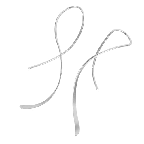 VERDANVERSE Silber Geometrische Ohrstecker Damen Twisted Line Wellenförmige Ohrhänger Modischer Schmuck Geschenkidee von VERDANVERSE