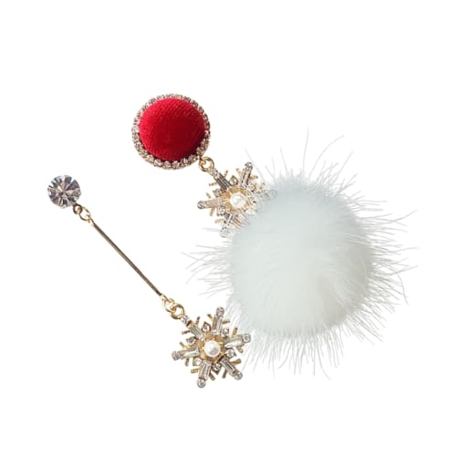 VERDANVERSE Silber Ohrringe Damen Asymmetrische Ohrringe mit Haarball Design für Frauen Hypoallergen und Angenehm zu Tragen VERDANVERSE Silber Ohrringe Damen Asymmetrische Ohrringe mit Haarball Design für Frauen Hypoallergen und Angenehm zu Tragen von VERDANVERSE