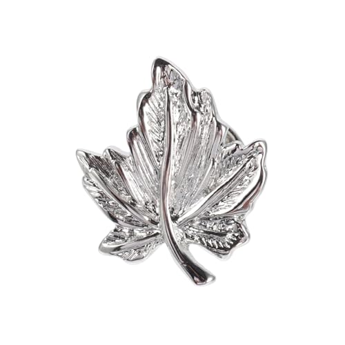 VERDANVERSE Silberfarbene Maple Leaf Brosche Pin Kleidung Anstecknadel Elegantes Metall Accessoire Vielseitig für Anzüge Pullover Röcke und DIY Dekoration von VERDANVERSE