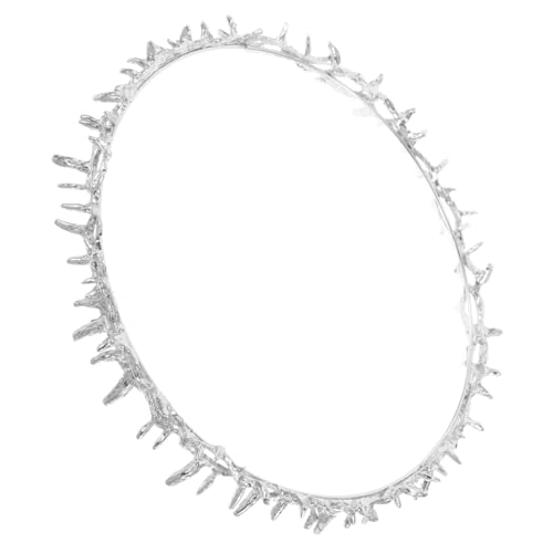 VERDANVERSE Silberne Barock Krone Damen Renaissance Haarreif mit Verstellbares Mittelalterliches Stirnband für Party Bühnenauftritt und Festliche Anlässe von VERDANVERSE