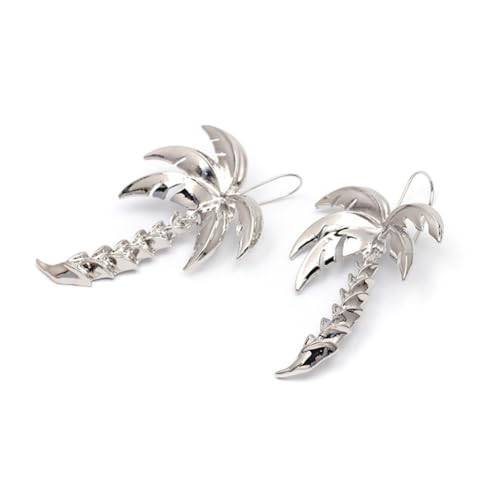 VERDANVERSE Silberne Ohrringe Damen Hängend Coconut Tree Design Leichte Casual Ohrschmuck Modisch Party Schmuck für Mädchen von VERDANVERSE