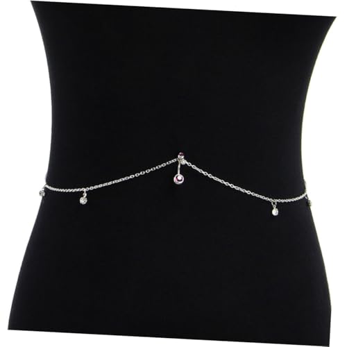 VERDANVERSE Silberner Bauchnabelpiercing mit Zirkonia und Kette Hautfreundlicher Langlebiger Bauchnabelring als Bauchschmuck für Frauen Modisches Piercing Schmuckstück für Strand und Alltag von VERDANVERSE