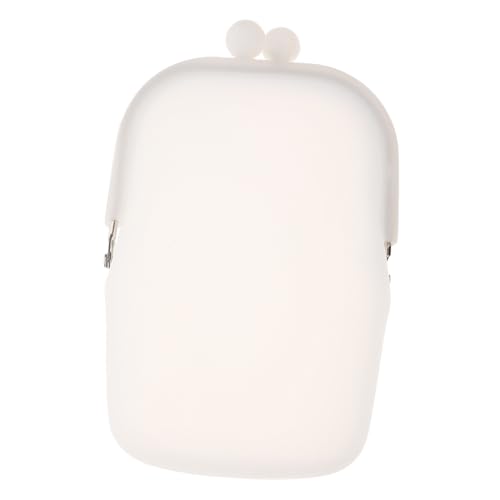 VERDANVERSE Silikon Münzgeldbörse Kleine Handytasche Weiches Material Kurz Portemonnaie für Mädchen Multifunktionale Wechselgeldbörse in Weiß Leicht Tragbar und Komfortabel von VERDANVERSE