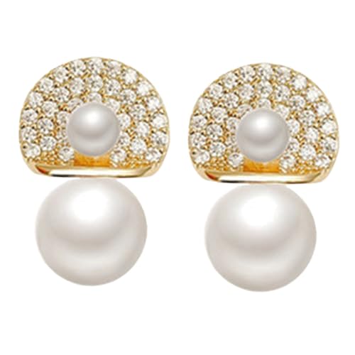 VERDANVERSE Simulation Perlen Ohrstecker Damen Leichte Ohrhänger mit Elegantem Perlen Design Hautfreundlich und Langlebig Party Ohrringe für Frauen und Mädchen von VERDANVERSE