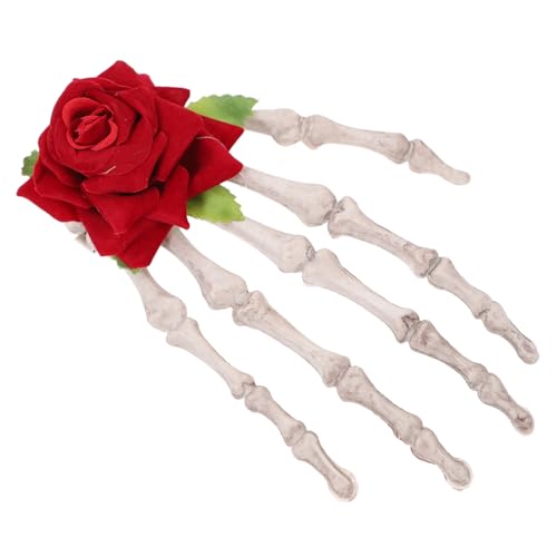 VERDANVERSE Skull Hairpin Claw Haarspange Punk Schädel Haarschmuck Halloween Party Masquerade Damen Mädchen Große Haarnadel von VERDANVERSE