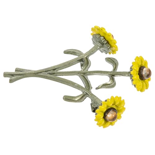 VERDANVERSE Sonnenblumen Brosche aus Robustem Legierungs Material Dekorative Anstecknadel für Kleidung Schals Hüte und Taschen Reversnadel für Damen Elegantes Accessoire für Alltag und von VERDANVERSE