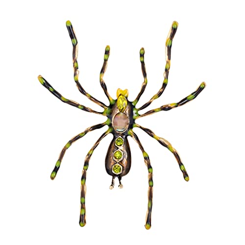 VERDANVERSE Spinnen Brosche Damen Modisch Kreative Strass Anstecknadel für Kleid Schal Anzug Auffälliger Schmuck als Dekoratives Accessoire für Kleidung und Taschen von VERDANVERSE