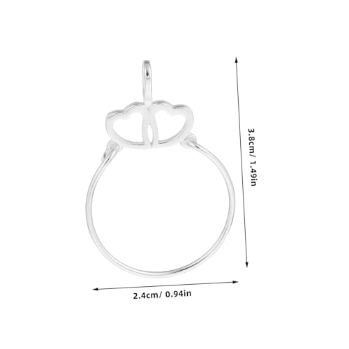 VERDANVERSE Sterling Silber Charm Holder Halskette Herz Anhänger Charm Träger Schmuckanhänger Flexibel Symbol Für Damen Elegant Alltag und Fest von VERDANVERSE