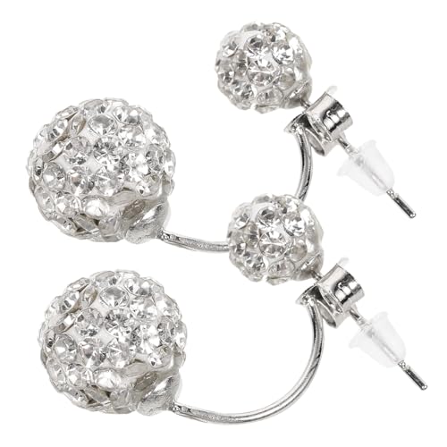 VERDANVERSE Sterling Silber Ohrstecker Damen mit Funkelnden Zirkonia Kugeln Leicht Hautfreundlich Eleganter Schmuck für Alltag und Besondere Anlässe Ear Accessories von VERDANVERSE