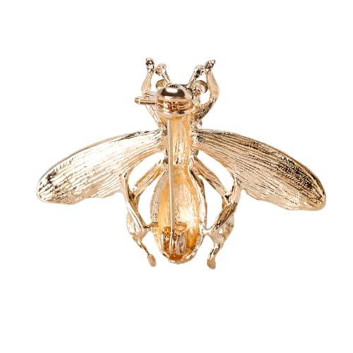 VERDANVERSE Stilvolle Bienenbrosche Vergoldet Kreative Anstecknadel für Damen Kleidung Party Schmuck Brosche für Pullover Kleid Schal Hut Accessoire von VERDANVERSE
