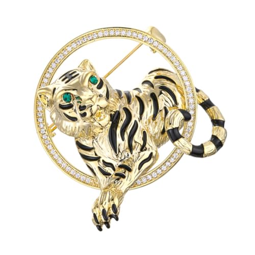 VERDANVERSE Stilvolle Tiger Brosche aus Robustem Material Anstecknadel für Kleidung Pullover und Schals Kreatives Design als Einzigartiges Accessoire für Damen und Herren von VERDANVERSE