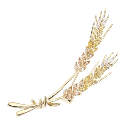VERDANVERSE Stilvolle Weizenbrosche Damen Anstecknadel Schmuck Goldfarbene Corsage Modische Kleidung Dekorative Brosche Für Party Hochzeit Accessoire VERDANVERSE Stilvolle Weizenbrosche Damen Anstecknadel Schmuck Goldfarbene Corsage Modische Kleidung Dekorative Brosche Für Party Hochzeit Accessoire von VERDANVERSE