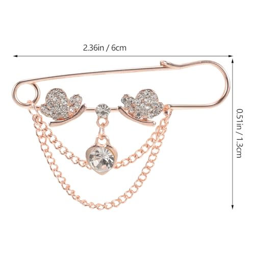 VERDANVERSE Strass Brosche Damen Cardigan Clip Eleganter Pullover Verschluss Leichter Shawl Clip Vielseitiger Schmucknadeln für Strickjacken und Schals Modisches Accessoire für Frauen von VERDANVERSE