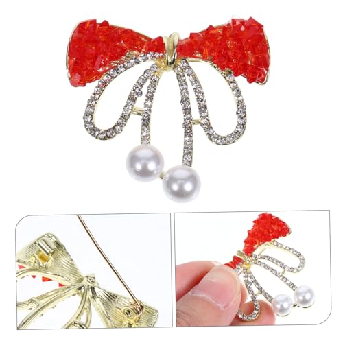 VERDANVERSE Strassbesetzte Brosche Damen Eleganter Schleifen Anstecker Funkelnde Schmucknadel für Festliche Outfits Vielseitiger Schmuck für Hochzeit Party und Alltag von VERDANVERSE