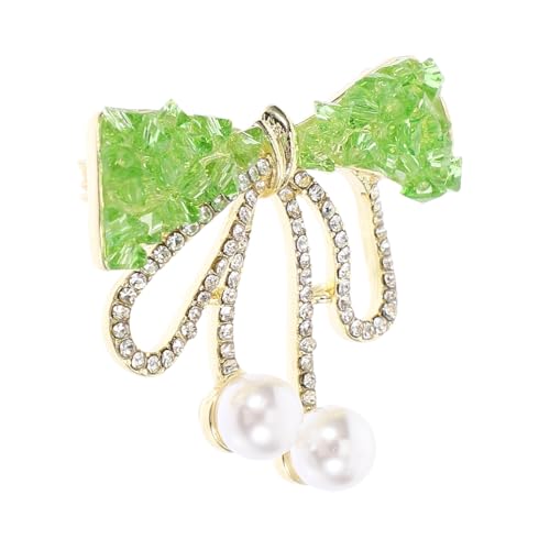 VERDANVERSE Strasssteine Schleifenbrosche Damen Vintage Stil Kristallbrosche Anstecknadel Eleganter Schmuck für Frauen und Damen Modische Dekorative Brosche von VERDANVERSE