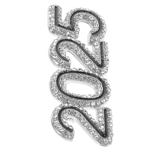 VERDANVERSE Strasszahl Brosche für Damen Minimalistisches Design Hochwertige Verarbeitung Vielseitiger Ansteckpin für Rucksäcke und Kleidung zum Chinesischen Neujahr von VERDANVERSE