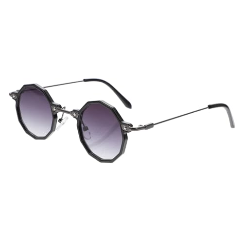 VERDANVERSE Stylische Damen Sonnenbrille für Strandpartys Hip Hop Fashion mit Runden und Grauen Gläsern für Freizeit Cosplay und VERDANVERSE Stylische Damen Sonnenbrille für Strandpartys Hip Hop Fashion mit Runden und Grauen Gläsern für Freizeit Cosplay und von VERDANVERSE