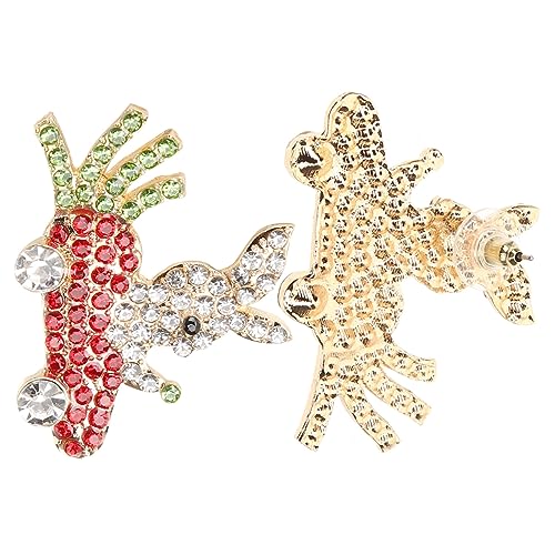 VERDANVERSE Süße Hasen Ohrstecker mit Farbigen Strasssteinen Langlebige Ohrschmuck Damen und Wiederverwendbar für Alltag und Besondere Anlässe von VERDANVERSE