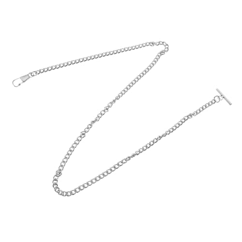 VERDANVERSE Uhrenkette Aus Metall Vintage-Stil Mit T-bar-Schnalle Passend Für Taschenuhren Jeansgürtel Schlüsselanhänger Für Männer Und Frauen von VERDANVERSE
