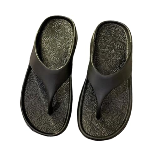 VERDANVERSE Thick Soled Beach Slippers Damen Sommer Sandalen Rutschfest Flops Strand Outdoor Schuhe Schwarz Stylish Komfortabel von VERDANVERSE