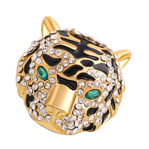 VERDANVERSE Tigerbrosche mit Strasssteinen Vielseitig als Anstecknadel und Halskettenanhänger Glatte Kanten Modisches Accessoire für Damen Passend zu Kleidung Schals und von VERDANVERSE