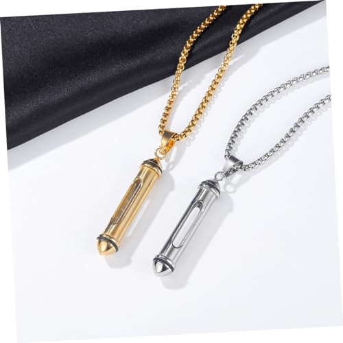 VERDANVERSE Titanium Urnen Halskette Männer Zylinder Anhänger Memorial Gedenkschmuck Gravur Möglichkeit für oder Haare von VERDANVERSE
