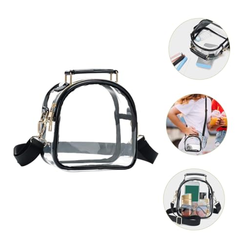 VERDANVERSE Transparente Crossbody Tasche Damen Tpu Material Vielseitige Umhängetasche mit Einzel Handgriff Leicht zu Reinigen für Sportveranstaltungen und Sicherheitskontrollen Modisches von VERDANVERSE