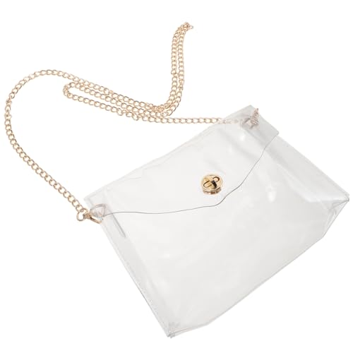 VERDANVERSE Transparente Damen Crossbody Tasche aus PVC und Metall Kleine Durchsichtige Schultertasche mit Genügend Raum für Handy Karten Make up für Konzerte Partys und Alltag von VERDANVERSE