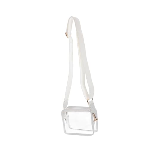 VERDANVERSE Transparente Kleine Umhängetasche Damen Quadratische Crossbody Bag mit Breitem Schultergurt Vielseitige Schultertasche für Alltag Konzerte Stadion Events Praktische Handytasche von VERDANVERSE