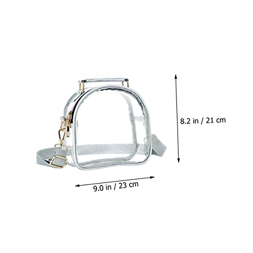 VERDANVERSE Transparente PVC Crossbody Bag Damen Umweltfreundlich Geruchsneutral mit Reißverschluss Outdoor Schultertasche Modisch Vielseitig für Party Shopping Reise von VERDANVERSE