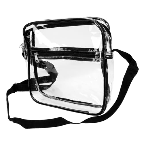 VERDANVERSE Transparente PVC Crossbody Bag Damen Verstellbarer Gurt Modische Umhängetasche für Alltag Arbeit Shopping mit Ausreichend Stauraum für Handy Kosmetik Karten von VERDANVERSE
