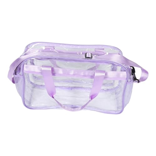 VERDANVERSE Transparente Tragetasche für Damen Große PVC für Reisen Strand Vielseitiger Make Up Organizer mit Trendigem Design Hoher Kapazität von VERDANVERSE