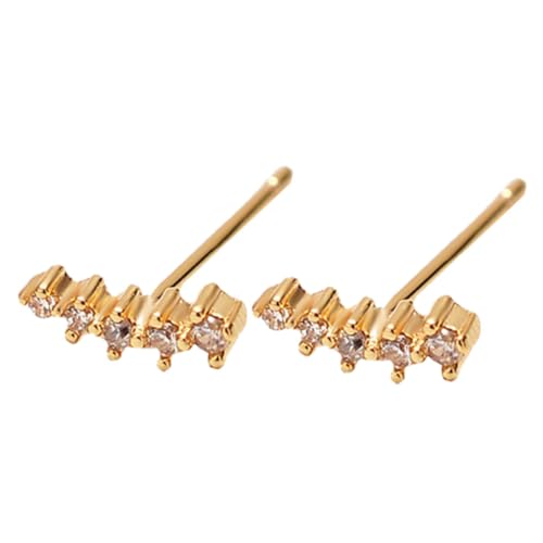 VERDANVERSE Trendige Ohrstecker Damen Klein Glänzend mit Funkelnden Strasssteinen Modisch Zarte Ohrringe für Frauen und Mädchen Elegant Leicht zu Tragen von VERDANVERSE