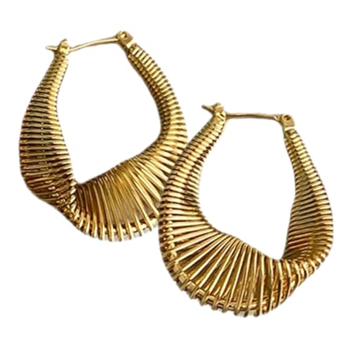 VERDANVERSE Unregelmäßige Vergoldete Creolen Damen Ohrringe mit Einzigartigem Federdesign Statement Ohrringe für Frauen Trendige Hängeohrringe Minimalistischer Schmuck für Jeden Anlass VERDANVERSE Unregelmäßige Vergoldete Creolen Damen Ohrringe mit Einzigartigem Federdesign Statement Ohrringe für Frauen Trendige Hängeohrringe Minimalistischer Schmuck für Jeden Anlass von VERDANVERSE