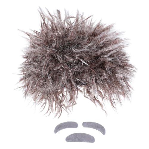VERDANVERSE Verrückte Wissenschaftler Perücke Herrenperücken Kostüm Halloween Perücke Halloween Kostüme Kostüm Lustige Perücken Kostümperücke Haarperücke Kopfbedeckung Haarperücke von VERDANVERSE