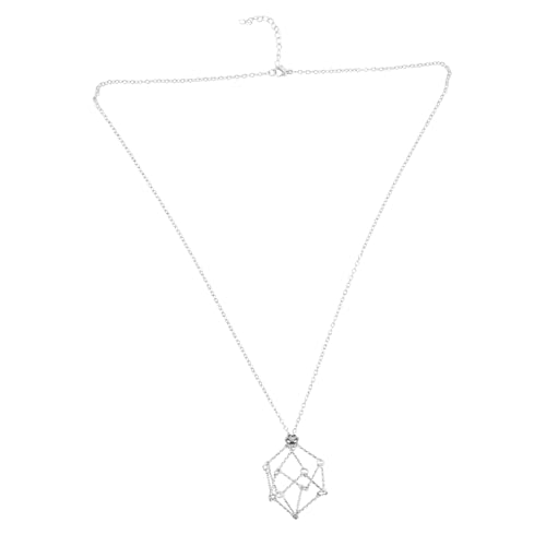 VERDANVERSE Verstellbare Kristallhalterung Halskette mit Metallgeflecht Edelstein Käfig Anhänger für DIY Schmuck Natürliche Steinhalterung Seilschnur Damen Schmuckaccessoire VERDANVERSE Verstellbare Kristallhalterung Halskette mit Metallgeflecht Edelstein Käfig Anhänger für DIY Schmuck Natürliche Steinhalterung Seilschnur Damen Schmuckaccessoire von VERDANVERSE