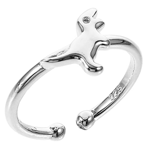 VERDANVERSE Verstellbarer Damenring Dinosaurier Design Kupfer Schmuck Offener Finger Ring Persönlichkeit Modisch Alltag und Anlass von VERDANVERSE