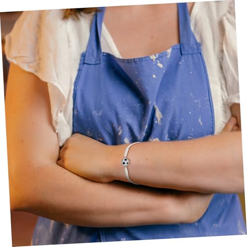 VERDANVERSE Verstellbares Fußball Armband Handgefertigt Geflochtenes Sport Schmuck Unisex Teenager Jungen Mädchen Freundschaftsarmband Robust Legierung Fußballparty von VERDANVERSE