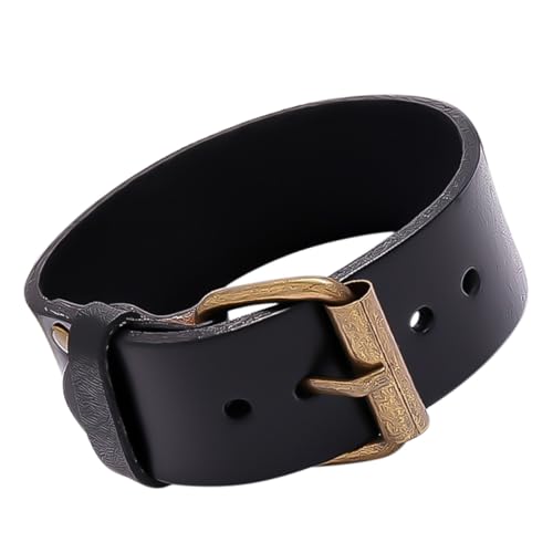 VERDANVERSE Verstellbares Lederarmband aus Rindsleder Schlichtes Unisex Armband mit Schwarzem Geflecht Retro Schmuck für Damen und Herren Modisches Accessoire für Jeden Anlass von VERDANVERSE