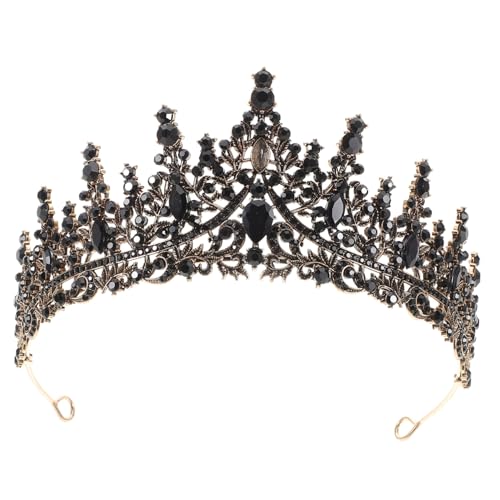 VERDANVERSE Vintage Barock Krone Für Damen Stilvolle Strass Tiara Mit Blütenrhinestones Hochzeitskrone Braut Haarschmuck Für Besondere Anlässe Und Fotoshootings von VERDANVERSE