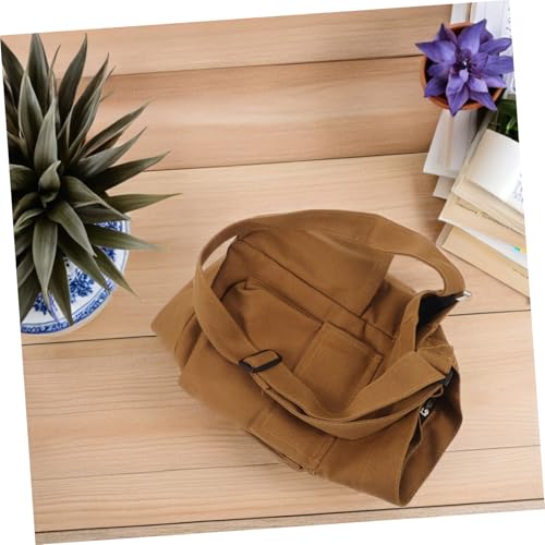 VERDANVERSE Vintage Canvas Messenger Bag für Damen und Herren Große Kapazität Robustes Material Braune Umhängetasche für Arbeit Reisen und Alltag Strapazierfähige Schultertasche aus Dickem von VERDANVERSE