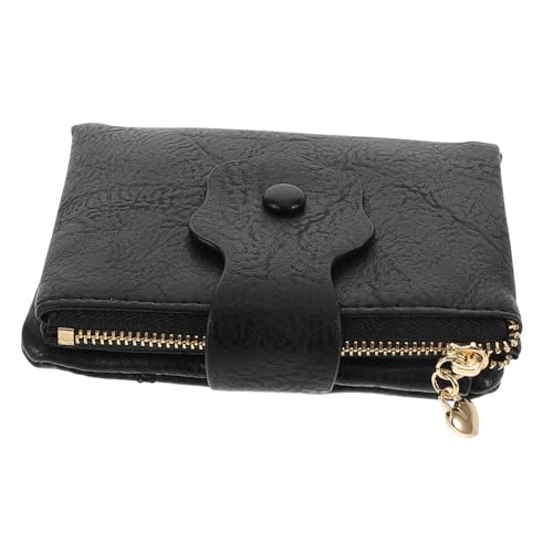 VERDANVERSE Vintage Damen Geldbörse mit Reißverschluss Kompakte Dreifach Klappbörse aus Strapazierfähigem PU Modisches Blumenmuster Kleines Portemonnaie mit Münzfach Sicher für Alltag und von VERDANVERSE