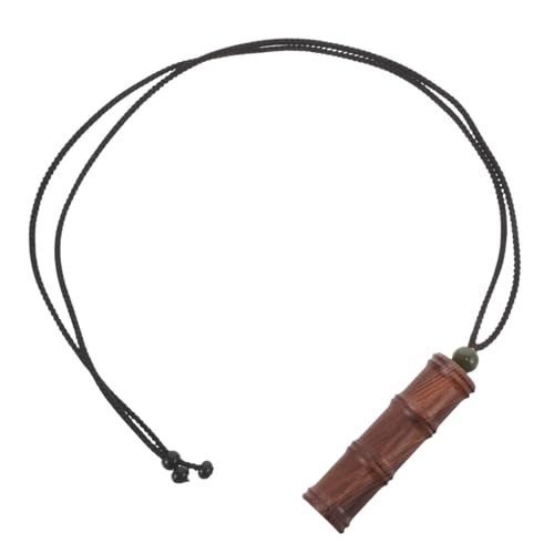 VERDANVERSE Vintage Ethnische Kette Damen Offenes Holz Anhänger Halskette Lagerbehälter Funktional Langer Kordel Schmuck Accessoire Alltag Reise Stilvoll von VERDANVERSE