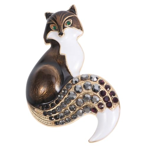 VERDANVERSE Vintage Fox Brosche Anstecknadel für Kleidung Retro Öl Tropfen Design Modisches Accessoire für Jacken Mäntel Pullover als für Festliche Anlässe von VERDANVERSE