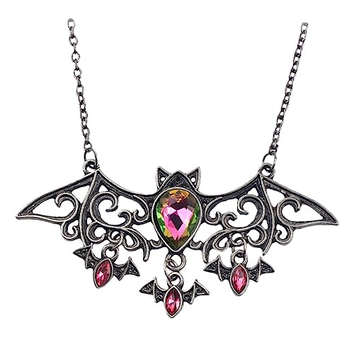 VERDANVERSE Vintage Halloween Halskette mit Fledermaus Muster Retro Choker Schmuck für Damen Bequemes Material Vielseitig für Festival und Kostüm Events Perfektes zur Halloween Deko VERDANVERSE Vintage Halloween Halskette mit Fledermaus Muster Retro Choker Schmuck für Damen Bequemes Material Vielseitig für Festival und Kostüm Events Perfektes zur Halloween Deko von VERDANVERSE