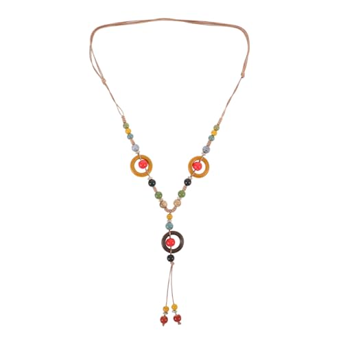 VERDANVERSE Vintage Lange Perlenkette mit Anhänger für Frauen Handgefertigte Leichte und Vielseitige Schmuck für Sommer Strand und Freizeit von VERDANVERSE