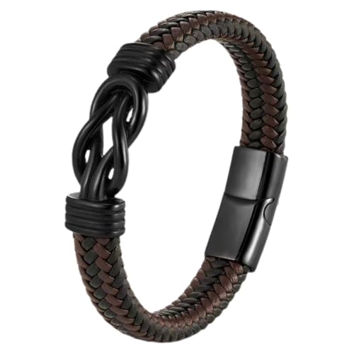 VERDANVERSE Vintage Lederarmband Herren Geflochtenes Armband aus und Legierung Robust und Stilvoll Unisex Schmuck für Alltag und Verstellbar Verarbeitung von VERDANVERSE
