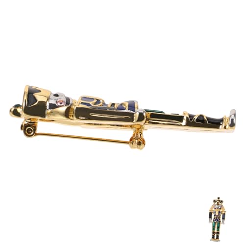 VERDANVERSE Vintage Nutcracker Soldat Brosche Metall Anstecknadel Bunte Dekorative Pin für Kleidung und Rucksack Damen Festliche Accessoires von VERDANVERSE
