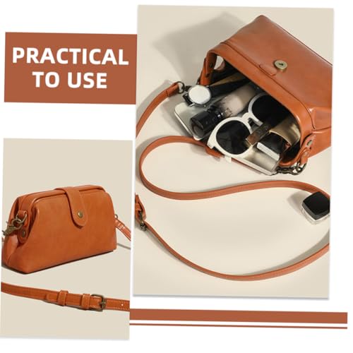 VERDANVERSE Vintage PU Crossbody Bag Damen Verstellbare Schultertasche Modische Soft Tasche Umhängen Umhängetasche mit Einzigartiger Form Komfortabel und Vielseitig für Alltag und Freizeit von VERDANVERSE